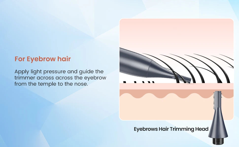 Sejoy 6 In 1 Body Hair Trimmer Kit Electric Beard Shaver Men&Women Nose Hair Trimmer Eyebrow Razor Portable Body Shaver IPX5