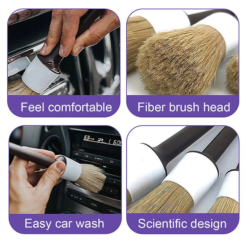5PCS CAR DETAIG BRUSH DETAIL FOR CLEANING WHEELS ENGINE EMBLEMS AIR VENTS SET