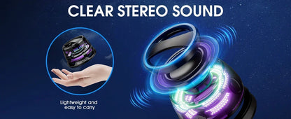 Mini Magnetic Bluetooth Speaker Portable Phone Holder RGB Lighting Speaker BT5.3 Mini Sound Box 7 Hours Playback Easy to carry