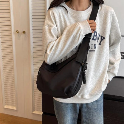 Casual Canvas Crossbody Bag for Women Designer Black Shoulder Bags Large Capacity Tote Men Travel Shopping Bag 2024
