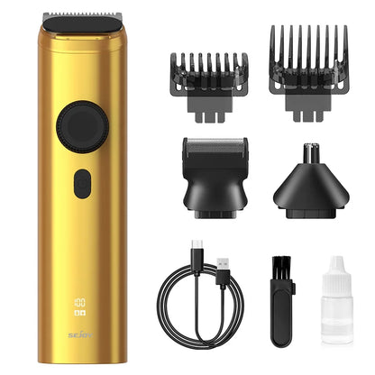 SEJOY Electric Hair Trimmer Kits,Men's Hair Clipper Professional Razor Nose Trimmer Reachageable Waterproof