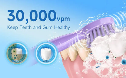 SEJOY Electric Sonic Tooth Brush for Adult USB Rechargeable Electric Toothbrush Washable with 7 pcs Replacement Heads