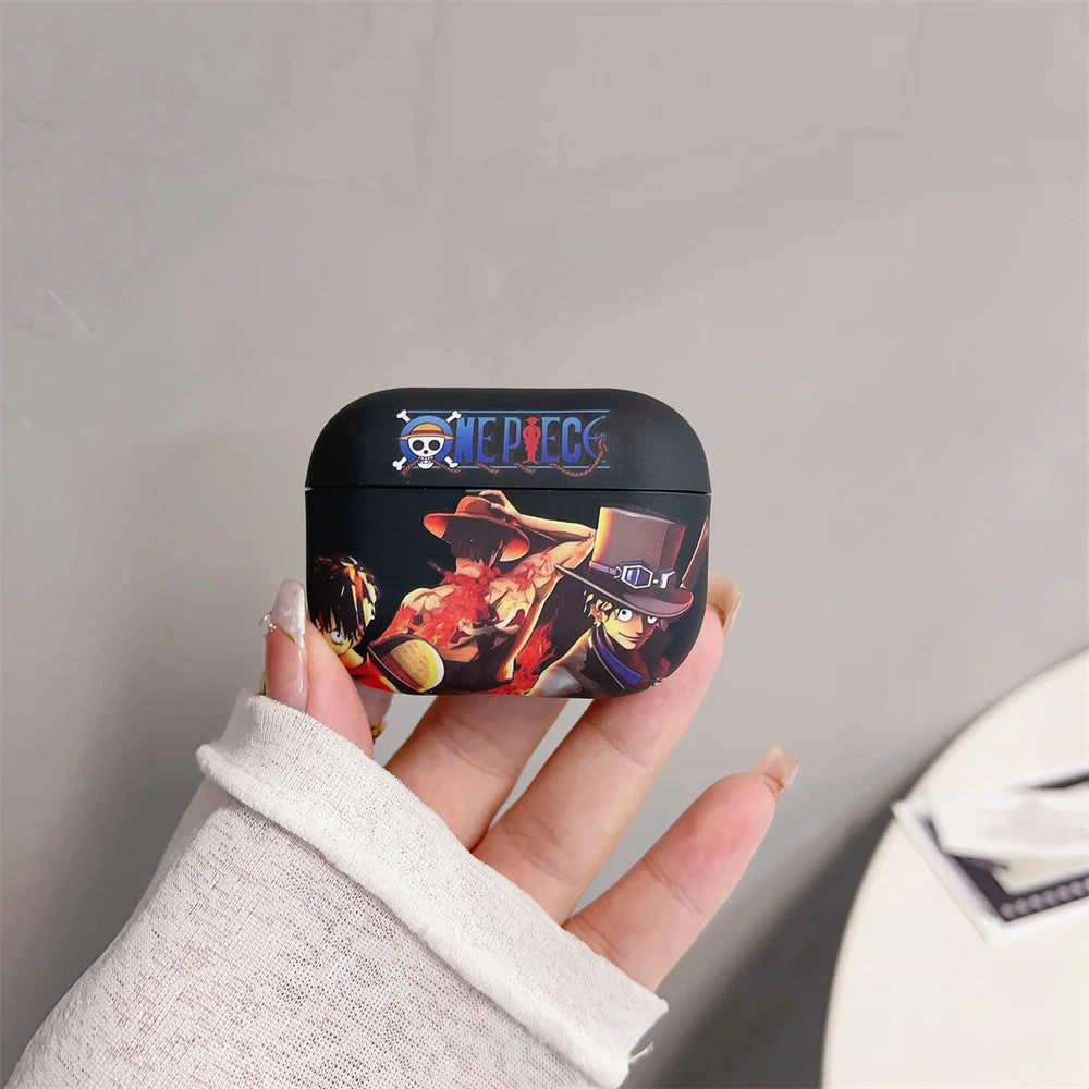 Cartoon One Piece Earphone Case For AirPods Pro Pro2 Bluetooth Wireless Headset Cover for Airpods 1 2 3rd 4 2024 Gifts