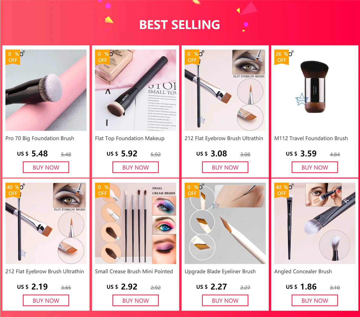 Ultra Thin Foundation Brush Lightweight and Thin Face Contour Brush Flat Contour Brush Blending Foundation Cream Makeup Brushes