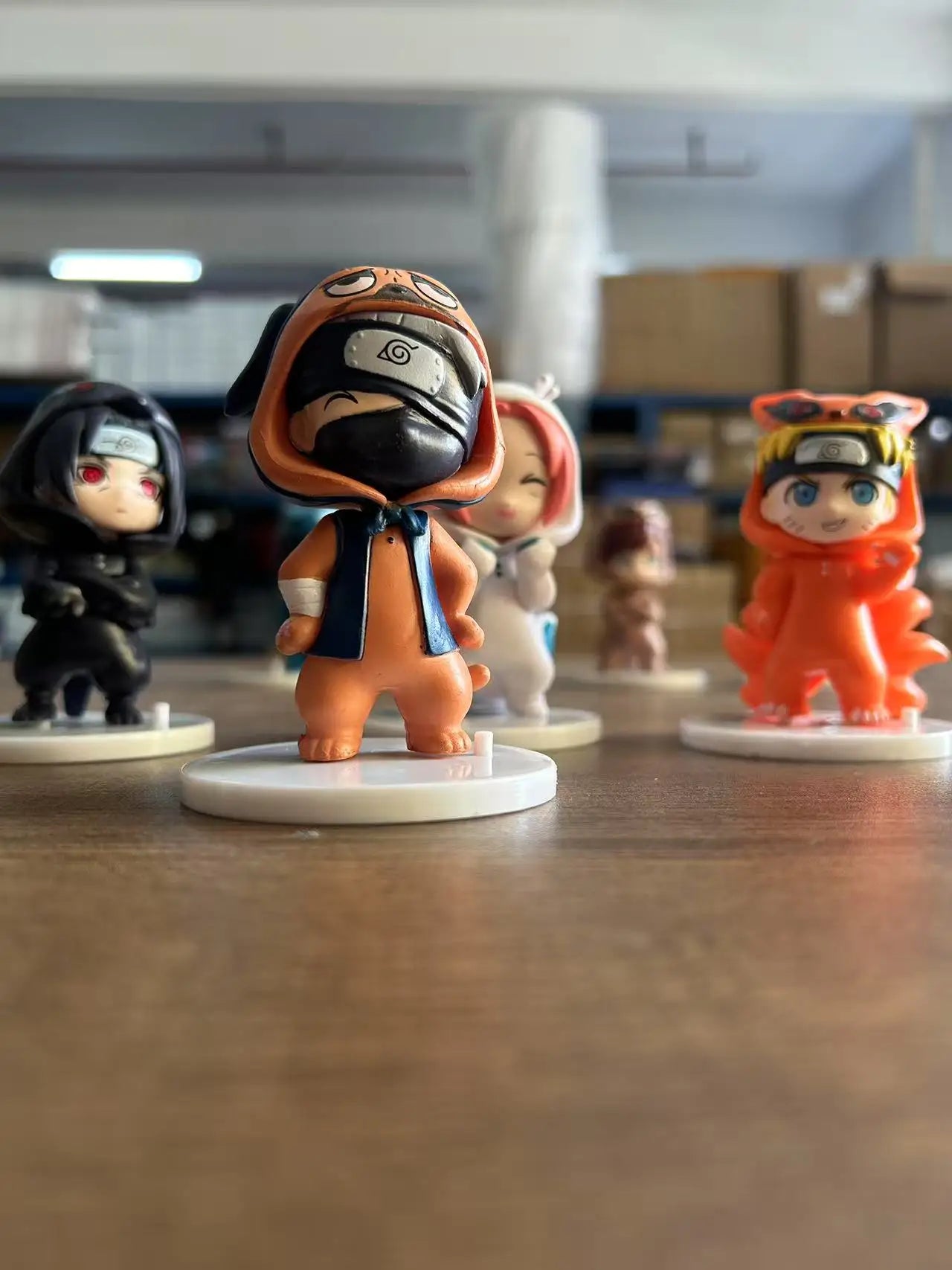 Naruto Bnfigureq Pajamars Series Blind Box Action Figures Model Sasuke Kakashi Costume Design Decoration Gift Toy