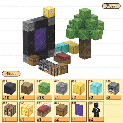 Magnetic Building Blocks Mine World Magnet Cube Set STEM Montessori Sensory Toy for Kids Boys Girls Ages 3+ DIY Model Children