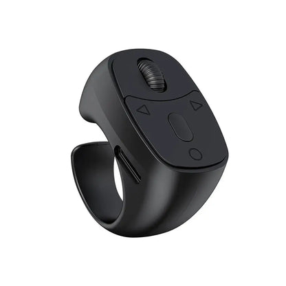 Mini Wireless Bluetooth Page Turner, Fingertip Ring Remote Control for iPhone Android iPad Kindle,USB Rechargeable Scrolling