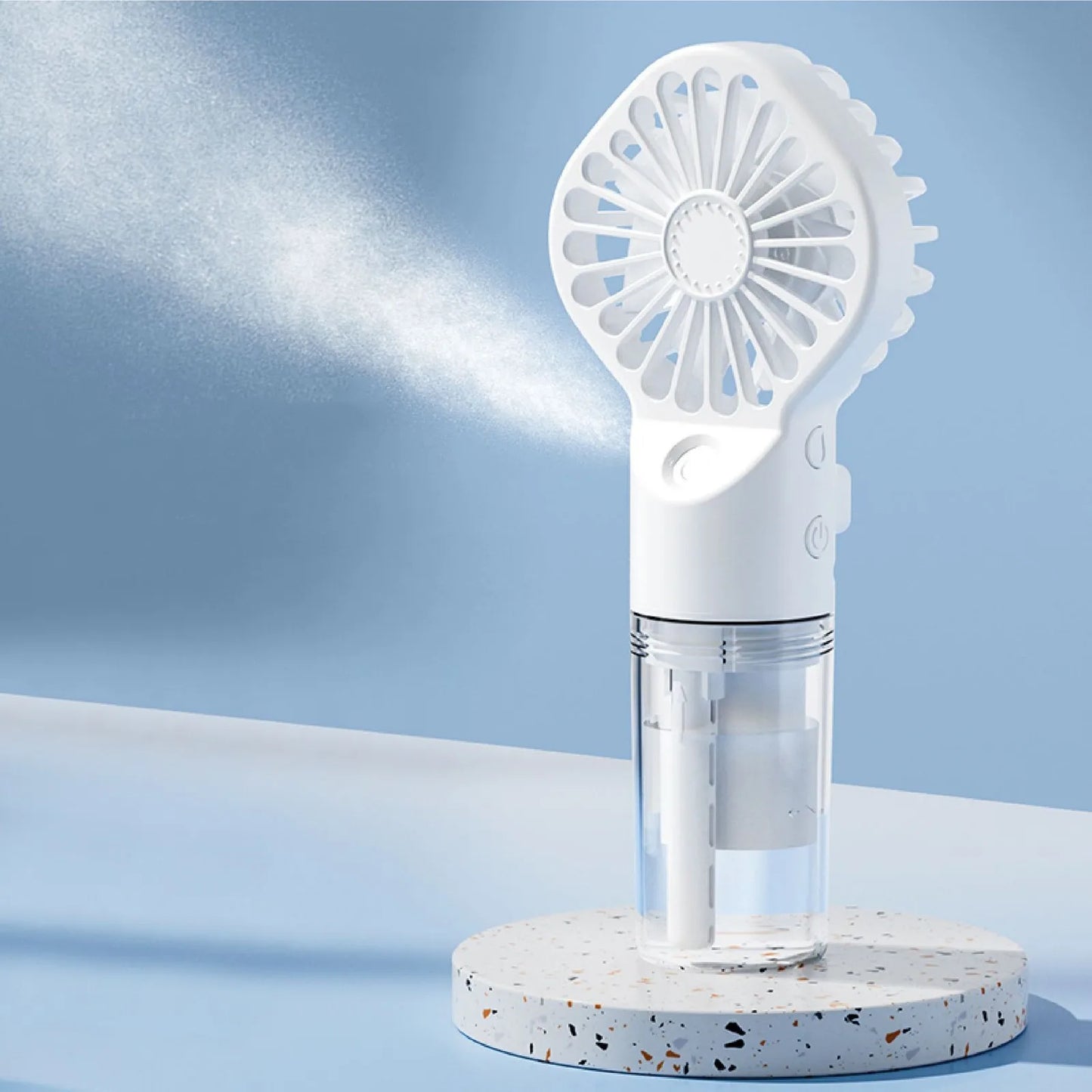 Portable Handheld Water Spray Mist Fan USB Rechargeable Mini Fan Cooler 4-Speed