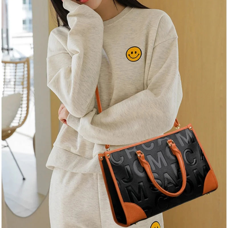 The New Fashion Women's Bag All Match High-Grade Sense Bag Women's Large Capacity Briefcase Women's Single Shoulder Tote Bag