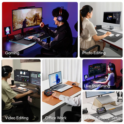 Ulanzi D200 Stream Deck Keyboard 13 LCD Keys All Customizable for Gaming Boardcast Livestreaming Office Content Creation YouTube