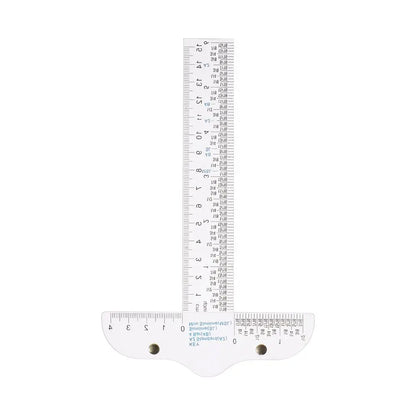 1PC Acrylic T-Square Ruler For Handtool In Both Inches And Metric Measurements Transparent Graduated Measuring Scale Rule