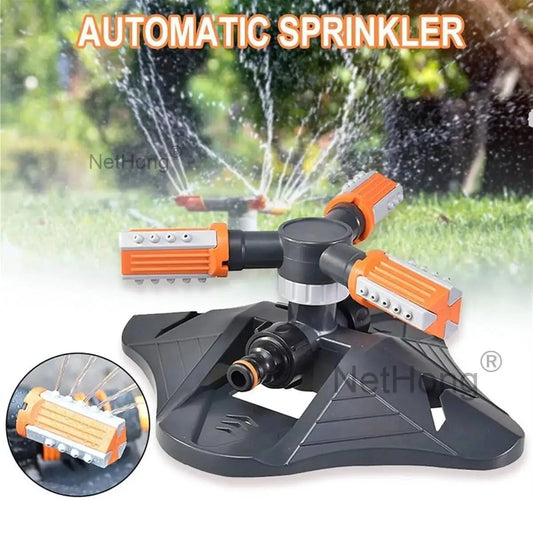 360° Water Sprinkler Lawn Irrigation Automatic Rotating For Garden Watering UK