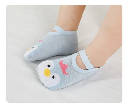 Spring Anti Slip Baby Socks Toddler Kids Floor Socks with Rubber Soles Autumn Newborn Baby Boy Girl Cartoon Cute Ball Warm Socks