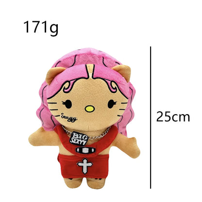 New Hello Kitty Ken Carson Rapper Trippie Taylors Plush Toy Doll with Clothes Stuffed Soft Plush Toys Fans Collect Gifts