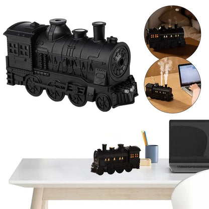 Mini Train Shape Aromatherapy Essential Oil Diffuser Ultrasonic Cool Mist Air Humidifier with LED Lamp Aroma Difusor Atomizer