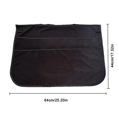 64*44cm Hair Stylist Half Apron with Adjustable 5 Pockets Belt Waterproof Professional Barbers Hairdresser Tools Storage Apron
