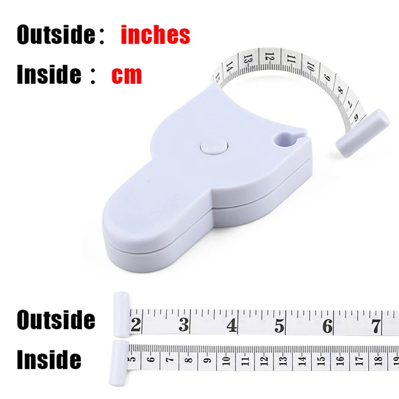 Portable Fitness Telescopic Health Tape Measure With Handle Torch Y-shaped Tape Measure Waist Circumference Tape Measure