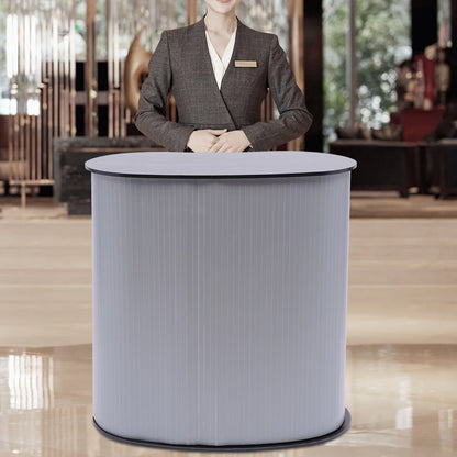 Trade Show Display Podium Table Exhibition Stand Desk Office Reception Counter Exhibition Stand Folding Front Desk