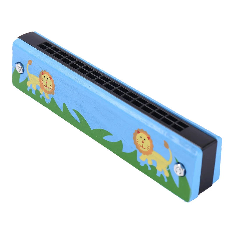 Children Wooden Cartoon Cute Harmonica Montessori Puzzle Toys Creative Music Toy Playing Instruments Kids Boys Girls Gifts TMZ
