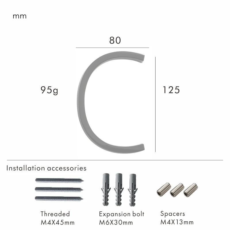 Nurlin 5 inchs 125mm Luxury Address Big House Numbers Modern Gold Black Silver Floating Signage Outdoor Digits Mailbox Sign