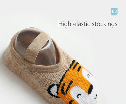 Spring Anti Slip Baby Socks Toddler Kids Floor Socks with Rubber Soles Autumn Newborn Baby Boy Girl Cartoon Cute Ball Warm Socks