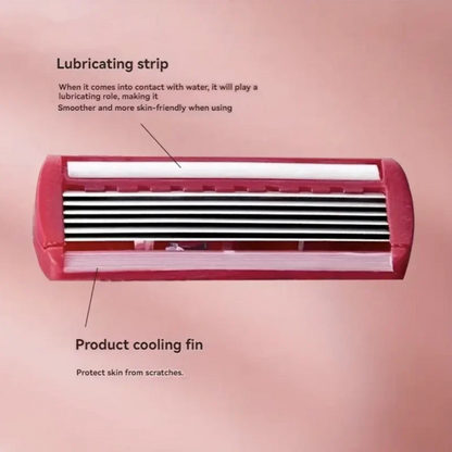 1Handle+18Blade Women's Manual Safety Razor 6Layer Stainless Steel Shaving/Hair Removal Blade Replaceable blade