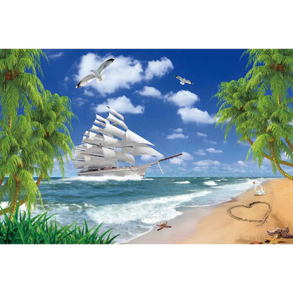 MOON.QG Tropical Summer Beach Background Photography Sunset Ocean Backdrop Newborn Photozone Wedding Accessories Shooting Props