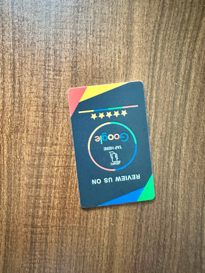 NFC 215 Programmable Card - Google Review Sticker, 13.56MHz Waterproof NFC Tag, Stand Table Station for Business Promotion