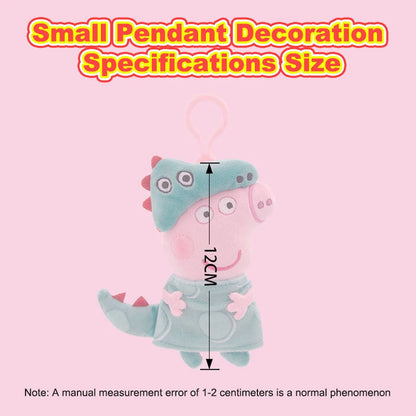 Peppa Pig 12cm Small Pendant Plush Doll George Pig Backpack Pendant Key Decoration Children's Gifts Cartoon Anime Toy Ornaments
