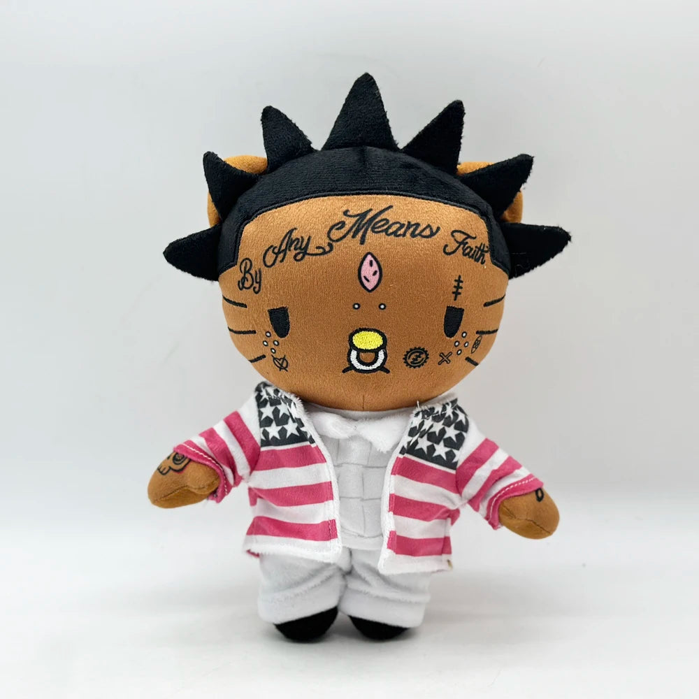 New Hello Kitty Ken Carson Rapper Trippie Taylors Plush Toy Doll with Clothes Stuffed Soft Plush Toys Fans Collect Gifts