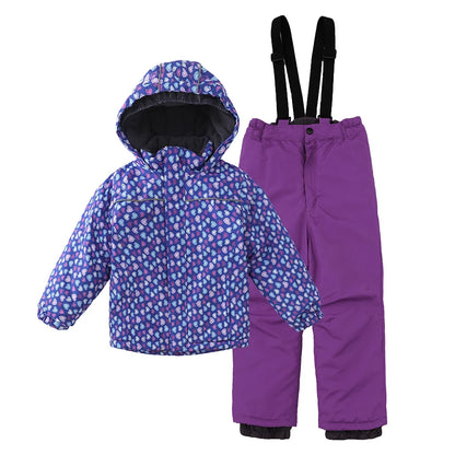 Kids Ski Suit Waterproof Snowboard Jacket & Pants Set - Boys Girls Winter Snow Gear 3-12 Years