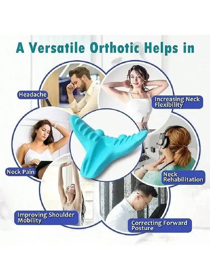 PC Pillow Cervical Traction, Cervical Muscle Relaxer Massager,Shoulder Neck Traction Correction for Relief Spine Alignment jing