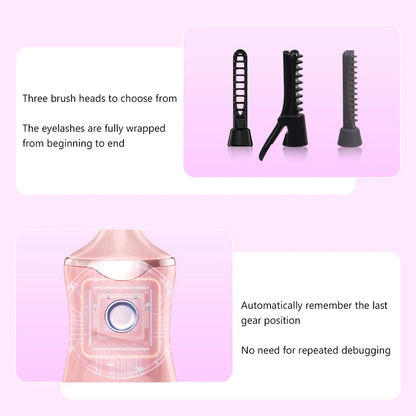 Electric Eyelash Curler,3 Shapes Replacement Heads,Heated Lash Curler,TYPE-C Rechargeable,Long Lasting Curler,Women Makeup Tool