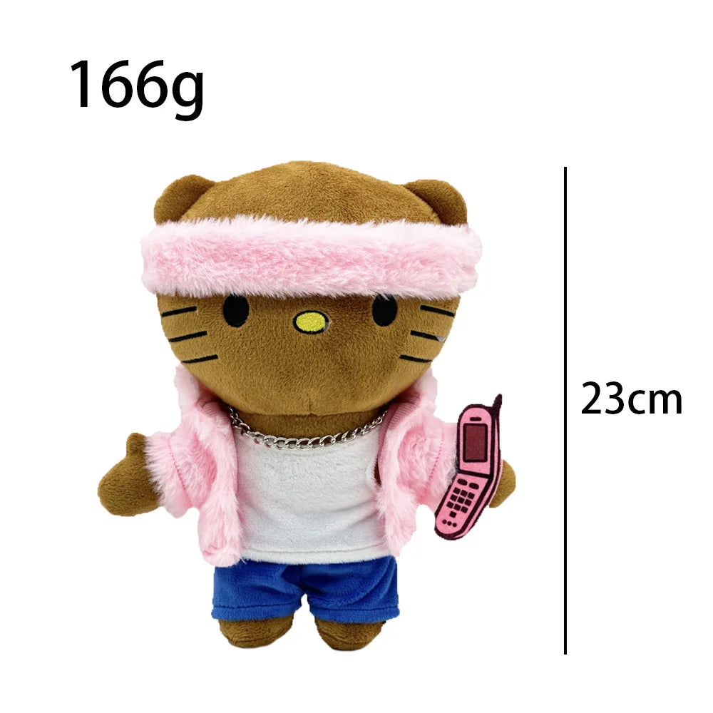 New Hello Kitty Ken Carson Rapper Trippie Taylors Plush Toy Doll with Clothes Stuffed Soft Plush Toys Fans Collect Gifts
