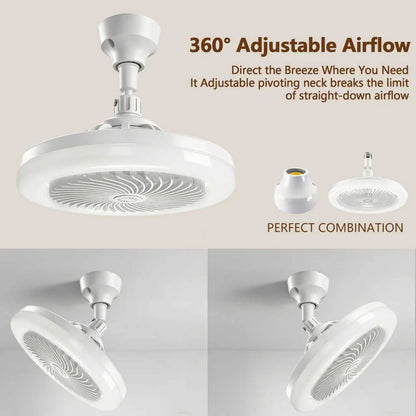 2 In 1 LED Ceiling Fan Light 50W With lamp holder Remote Control 3 Speeds Adjustable and Dimmable Light For Bedroom Living Room