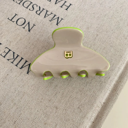 Acetate Letter B Hair Clip Curved Design High Ponytail Claw for Teens Cute Korean Fashion Hair Accessory Secure Hold Daily