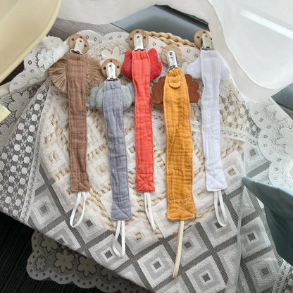 Ins baby pacifier clip baby newborn cotton wooden pacifier chain pacifier pacifier dummy eco-friendly material