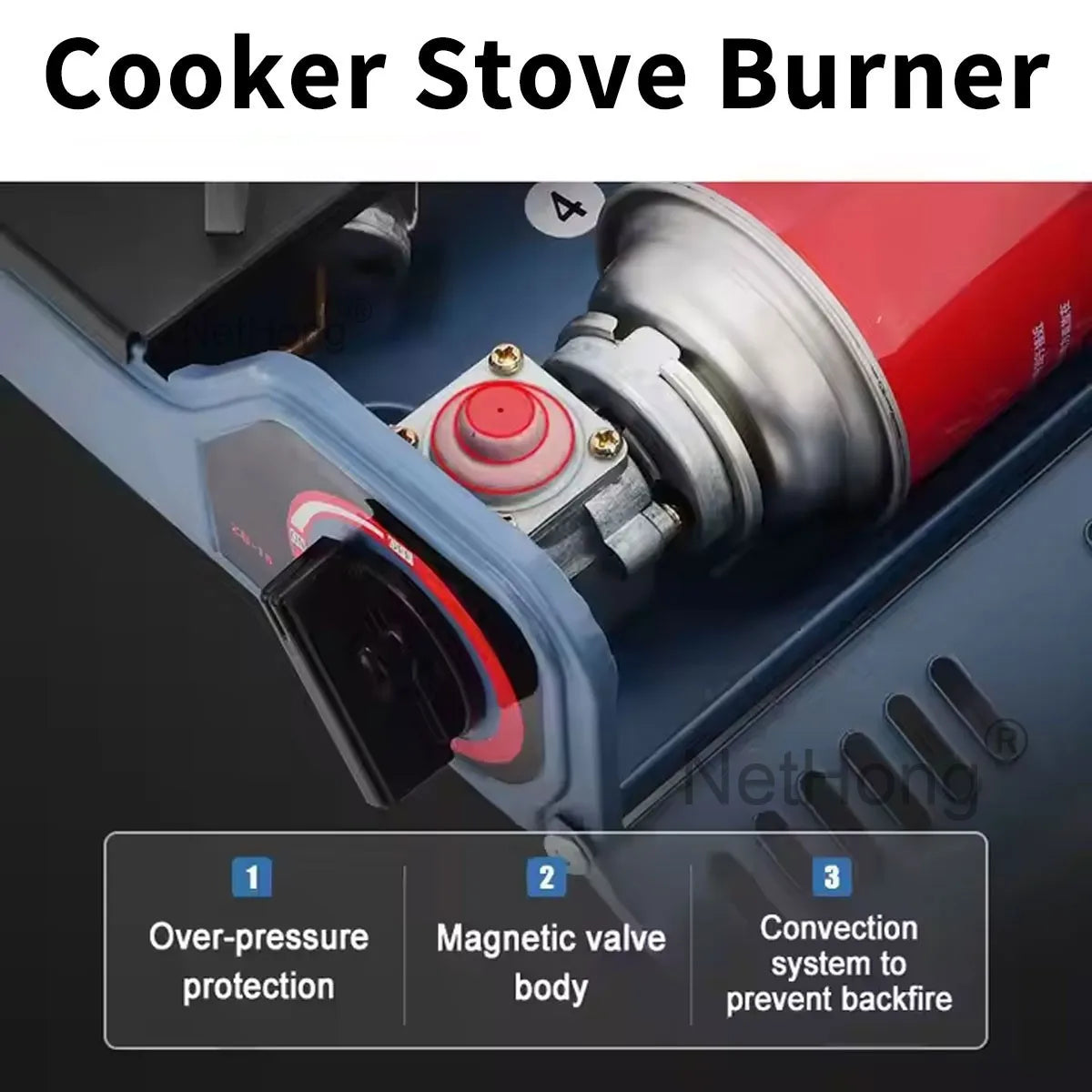 Portable Camping Gas Cooker Outdoor Single Burner Stove Butane BBQ Carry Bag UK