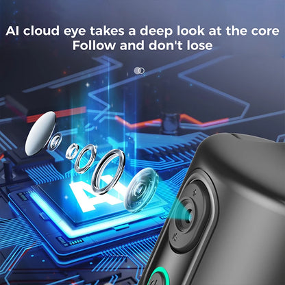 Automatic facial tracking phone holder with remote control and gesture control, 360 ° rotating phone camera holder