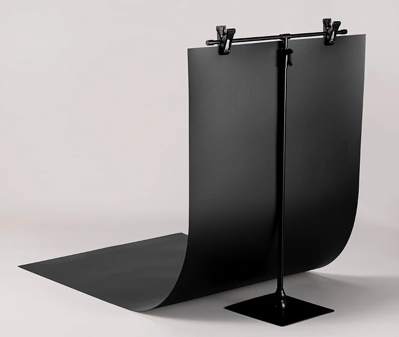 BFOLLOW 30cm T Shape Background Stand with 40cm PVC Backdrop Props for Product Photography Desk Photo Shooting Kit Studio Set