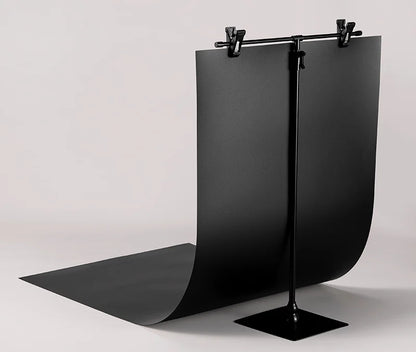 BFOLLOW 30cm T Shape Background Stand with 40cm PVC Backdrop Props for Product Photography Desk Photo Shooting Kit Studio Set