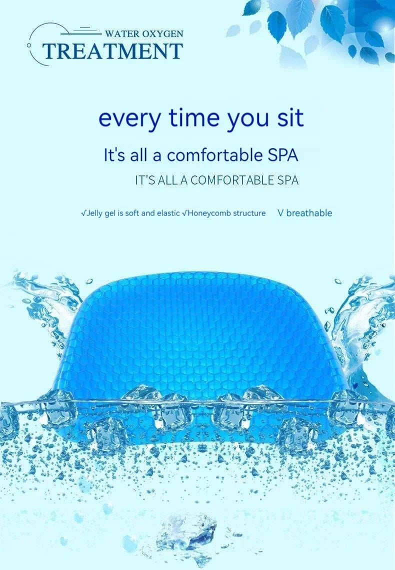 Car Seat Cushion Breathable Cool Gel Cooling Pad Universal Car Honeycomb Butt Pad Car Home Office Chair Cushion
