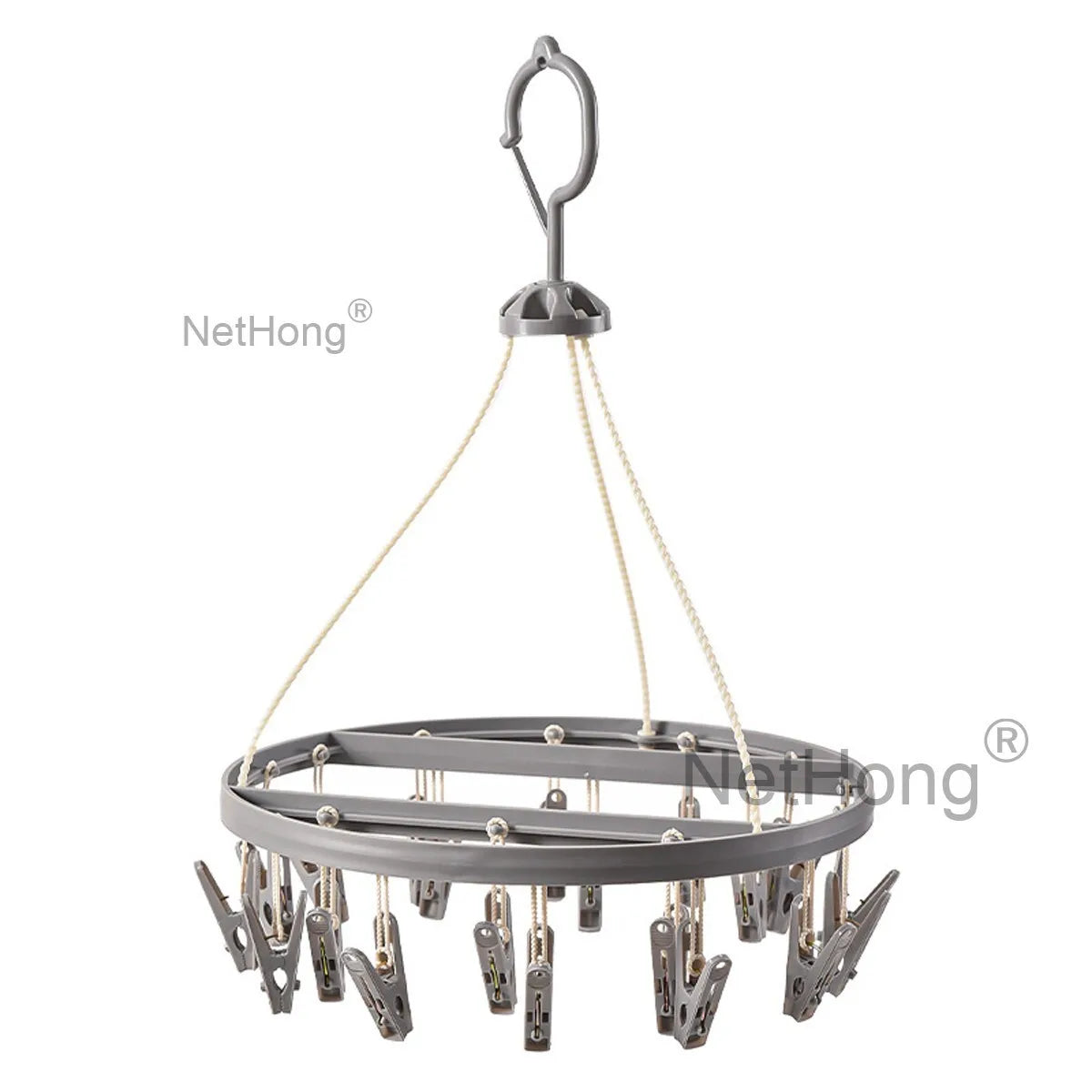 20 Pegs Thickened Laundry Clip Underwear Socks Hanger Airer Cloth Dryer Rack UK