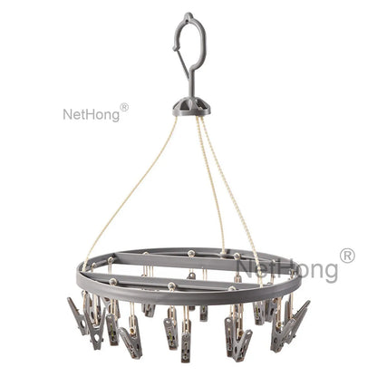 20 Pegs Thickened Laundry Clip Underwear Socks Hanger Airer Cloth Dryer Rack UK