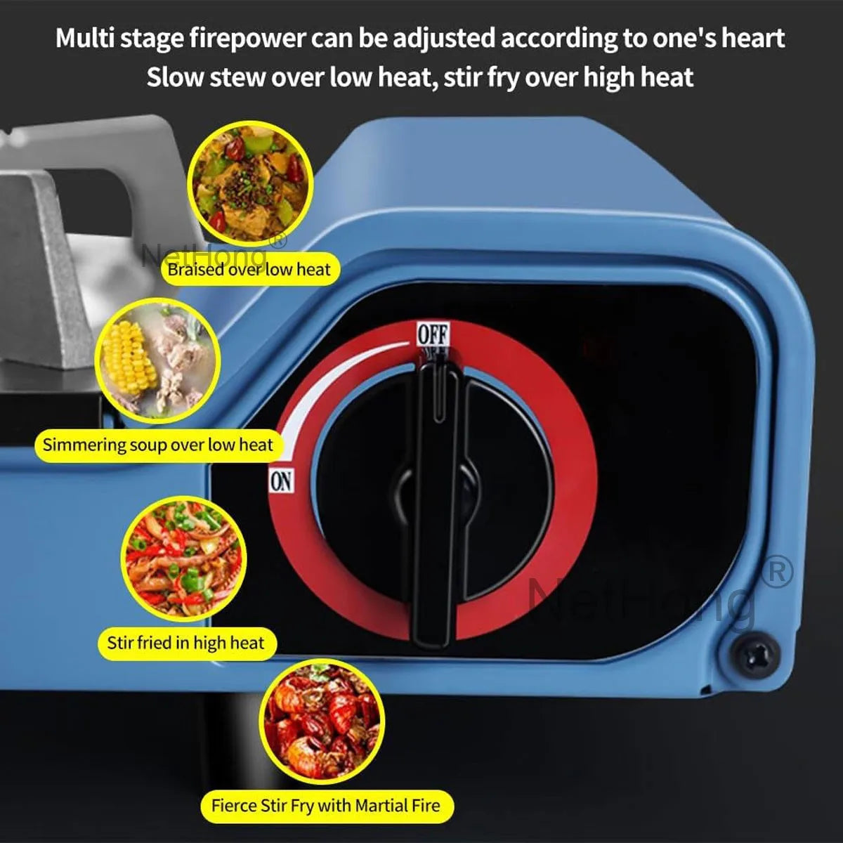 Portable Camping Gas Cooker Outdoor Single Burner Stove Butane BBQ Carry Bag UK
