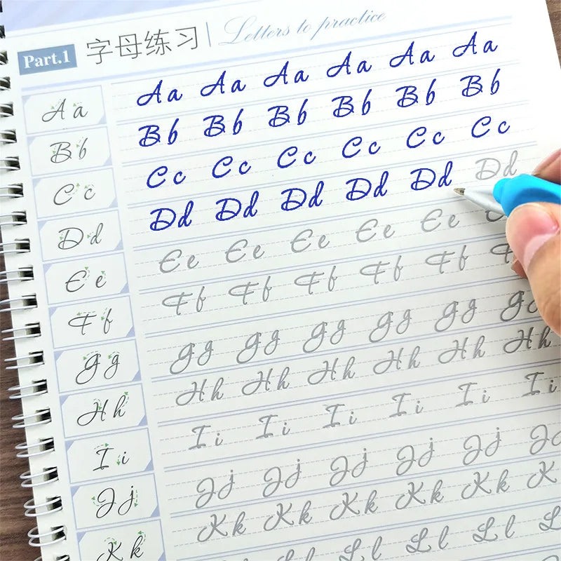 Exercises Copybook Calligraphy Practice Book Cursive Writing English Pen Chinese Calligraphy for Adult Children