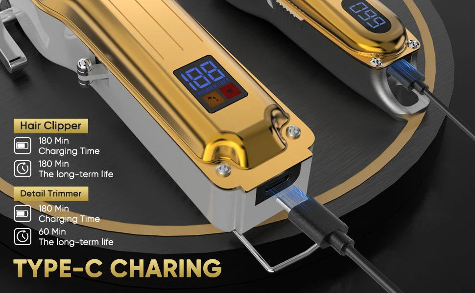 Sejoy Professional Combo Kits Hair Clipper Electric Hair Trimmer Set For Men Rechargeable Cordless Haircut Machine for Barber