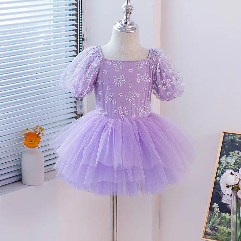 Baby Girl Princess Tutu Dress Sleeveless Infant Toddler Puffy Ballet Dress Black Pink White Party Dance Baby Clothes 1-8Y
