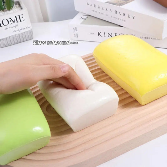 Squishy Slow Rising Simulation Food Pinch Toys Fidget Toy Tender Soft Cake Bread Toast Squeeze Toy Stress Release Hand Relax Toy