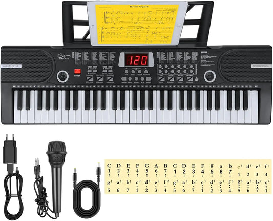 Kids Piano Keyboard, 61 Keys Beginner Electronic Keyboard Portable Digital Music Keyboard, Early Education Music Instrum